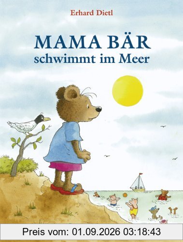 Mama Bär schwimmt im Meer
