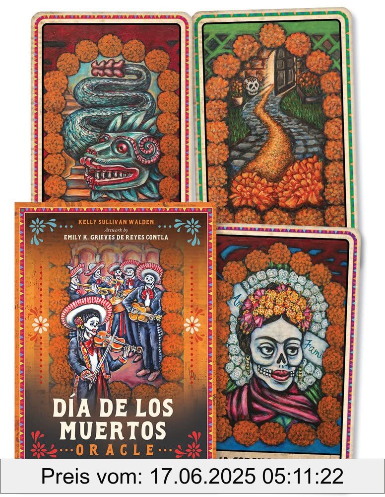 Binding : cards, Label : Día De Los Muertos Oracle : Wisdom from the Departed Beloved, medium : cards, numberOfPages : 216, publicationDate : 2023-04-08, releaseDate : 2023-04-08, languages : english, ISBN : 0738776122
