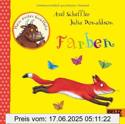 Binding : Pappbilderbuch, Edition : Deutsche Erstausgabe, Label : Beltz & Gelberg, Publisher : Beltz & Gelberg, medium : Sonstige Einbände, numberOfPages : 12, publicationDate : 2012-03-07, authors : Axel Scheffler, Julia Donaldson, languages : german, ISBN : 3407794576