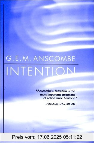 Binding : Taschenbuch, Edition : 2, Label : Harvard University Press, Publisher : Harvard University Press, NumberOfItems : 1, PackageQuantity : 1, medium : Taschenbuch, numberOfPages : 106, publicationDate : 2000-09-14, authors : Anscombe, Gertrude E. M., languages : english, ISBN : 0674003993