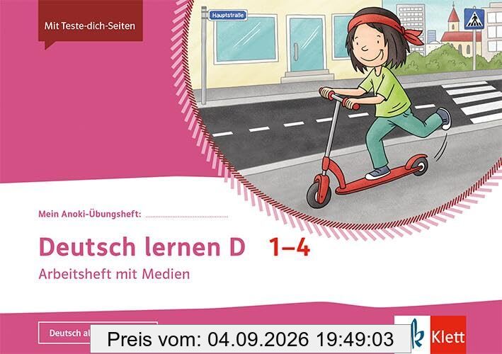 Deutsch lernen D 1-4: Arbeitsheft mit Medien Klasse 1-4 (Mein Anoki-Übungsheft)