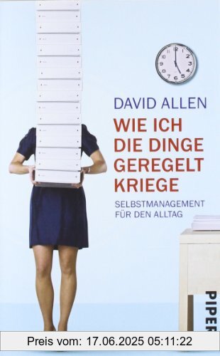 Binding : Taschenbuch, Edition : 17, Label : Piper Taschenbuch, Publisher : Piper Taschenbuch, PackageQuantity : 1, medium : Taschenbuch, numberOfPages : 320, publicationDate : 2007-11-01, authors : David Allen, translators : Helmut Reuter, languages : german, ISBN : 3492240607