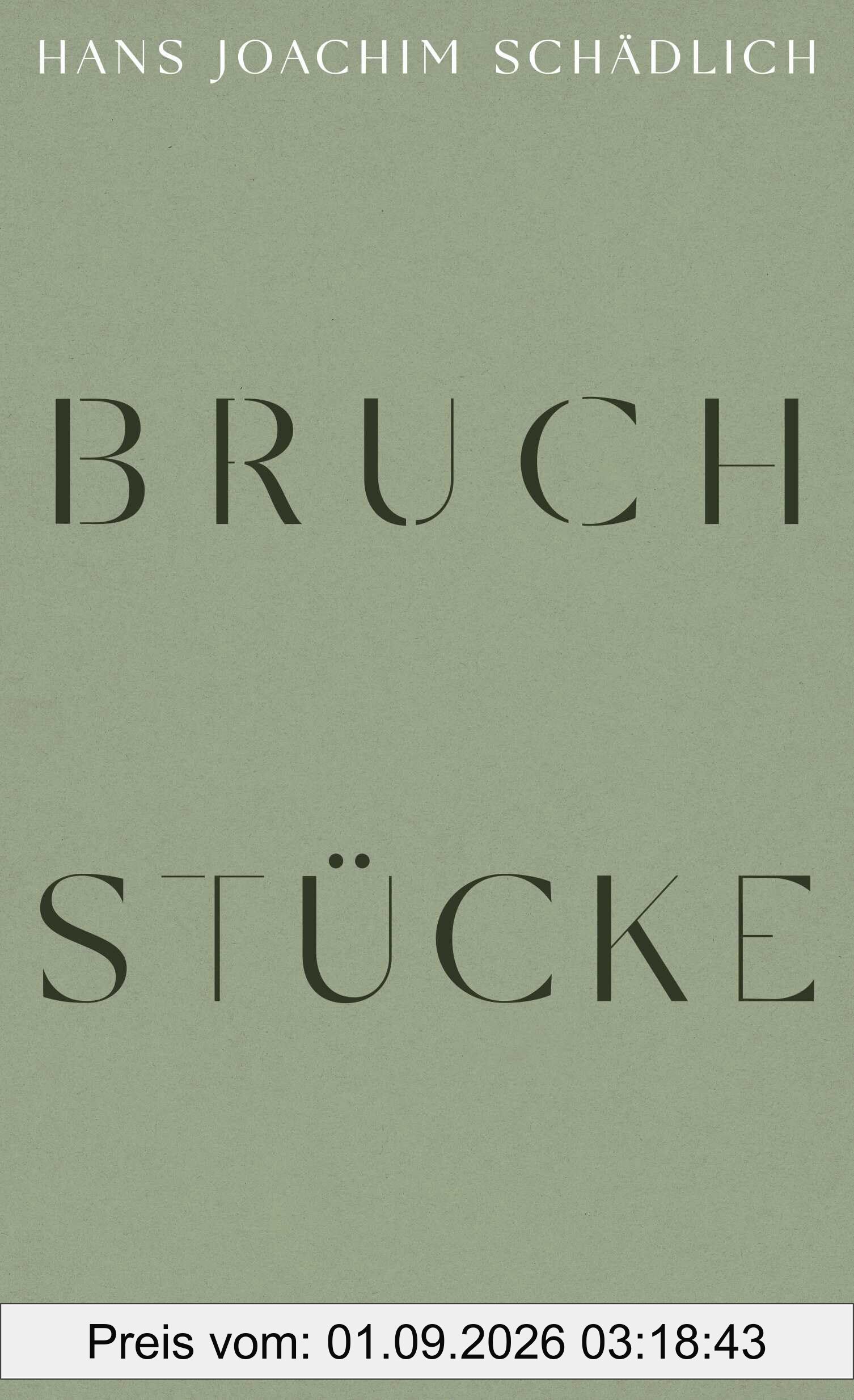 Bruchstücke: «Einer der ganz Großen in der zeitgenössischen deutschen Literatur.» Die Zeit