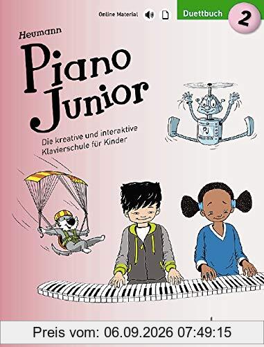 Piano Junior: Duettbuch 2: Die kreative und interaktive Klavierschule für Kinder. Band 2. Klavier 4-händig. (Piano Junior - deutsche Ausgabe)