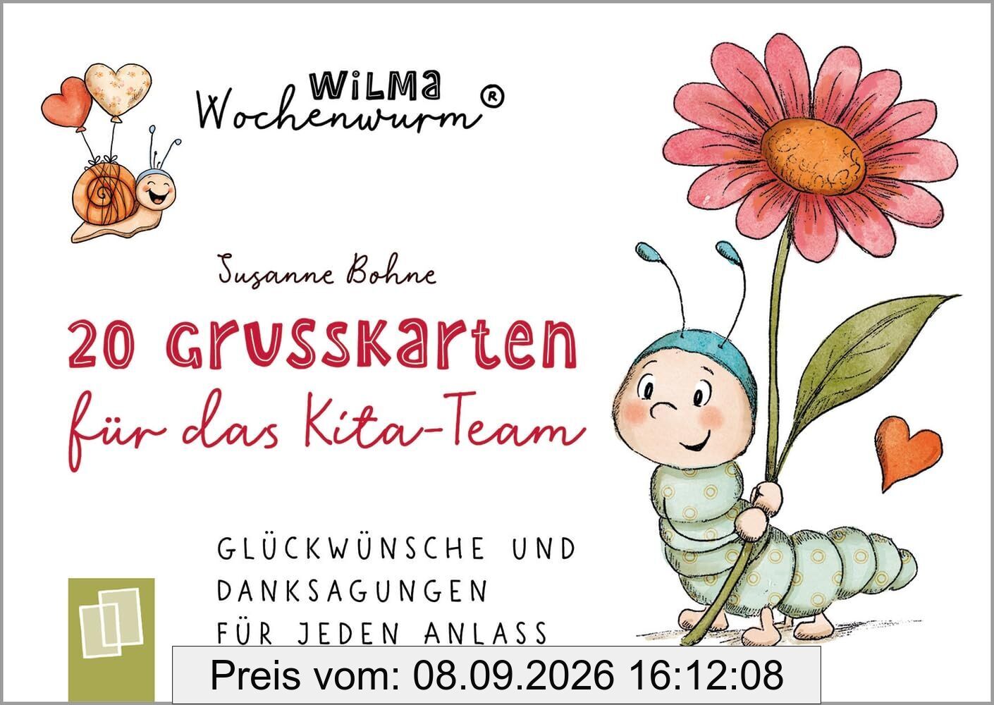 Wilma Wochenwurm - 20 Grußkarten für das Kita-Team