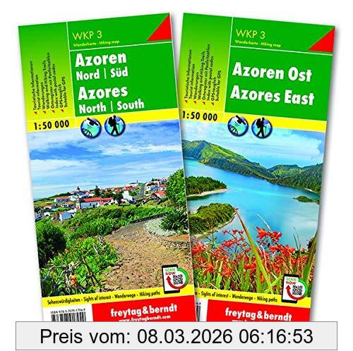 Freytag-Berndt und Artaria Kg Azoren, Wanderkarten-Set 1, 50.000, Wkp 3 (freytag & Berndt Wander-Rad-Freizeitkarten)