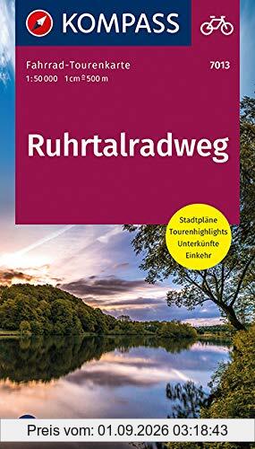 Fahrrad-Tourenkarte Ruhrtalradweg: Fahrrad-Tourenkarte. GPS-genau. 1:50000. (KOMPASS-Fahrrad-Tourenkarten, Band 7013)