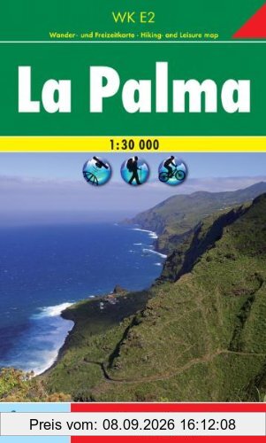 Freytag Berndt Wanderkarten, WKE 2, La Palma, GPS, UTM - Maßstab 1:30 000