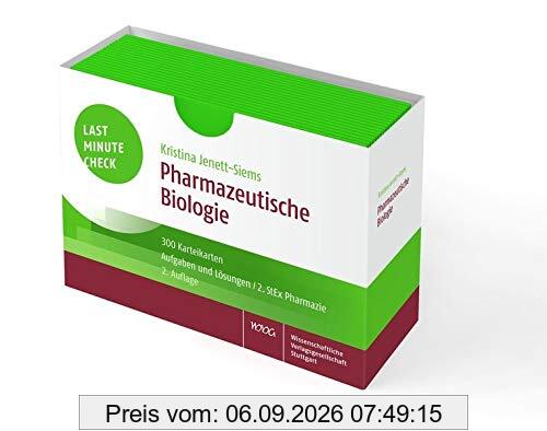 Last Minute Check - Pharmazeutische Biologie: 300 Karteikarten mit Aufgaben und Lösungen / 2. StEx Pharmazie