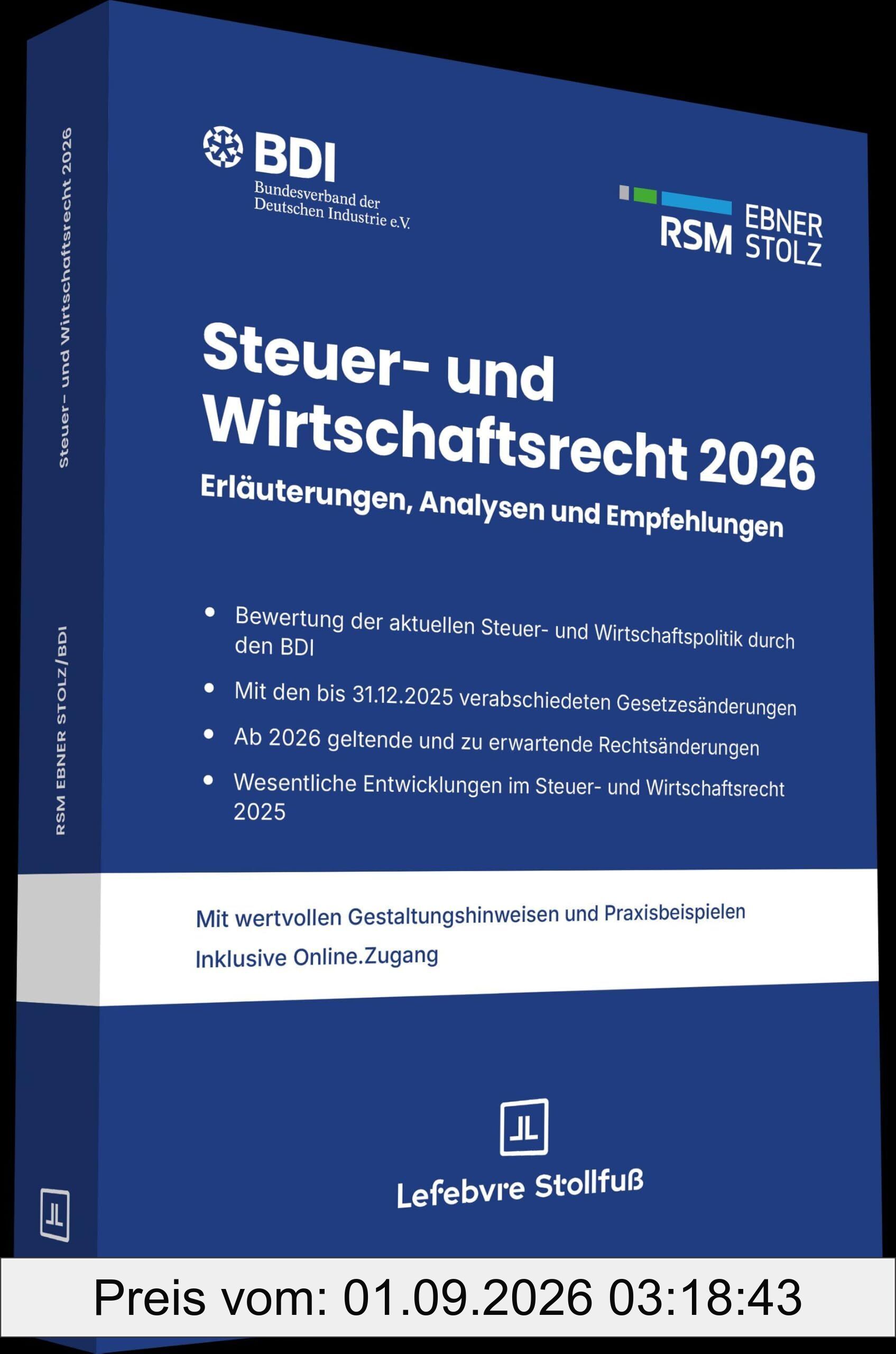 Steuer- und Wirtschaftsrecht 2026