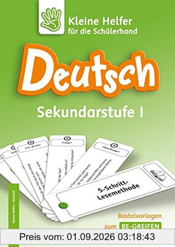 Deutsch Sekundarstufe I: Bastelvorlagen zum Be-greifen von Methoden und Regeln (Kleine Helfer für die Schülerhand)