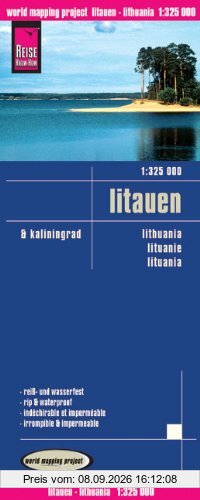 Reise Know-How Landkarte Litauen und Kaliningrad (1:325.000): world mapping project: Kartenbild 2seitig, klassifiziertes Straßennetz, Ortsindex, GPS-tauglich, wasserfest imprägniert