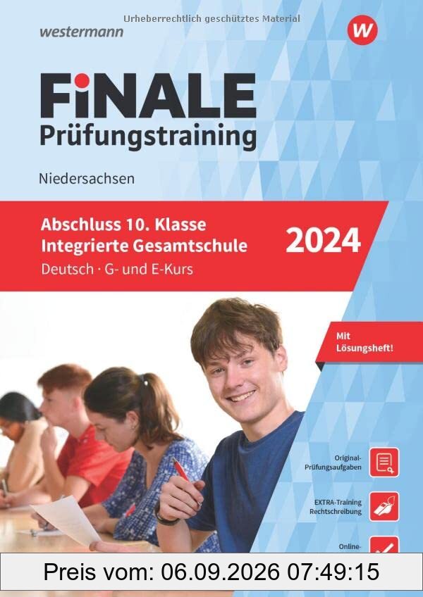 FiNALE Prüfungstraining Abschluss Integrierte Gesamtschule Niedersachsen: Deutsch 2024 Arbeitsbuch mit Lösungsheft