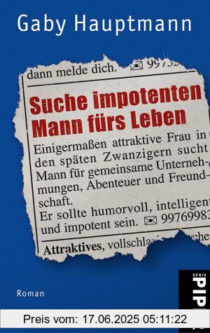 Binding : Taschenbuch, Label : Piper Taschenbuch, Publisher : Piper Taschenbuch, medium : Taschenbuch, numberOfPages : 320, publicationDate : 2003-01-01, authors : Gaby Hauptmann, languages : german, ISBN : 3492235700