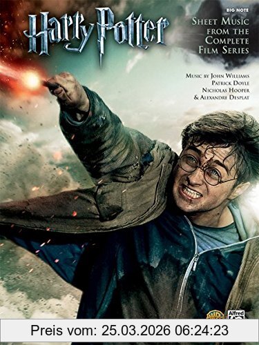 John Williams Harry Potter -- Sheet Music From The Complete Film Series, Big Note Piano (Harry Potter Sheet Mucic)