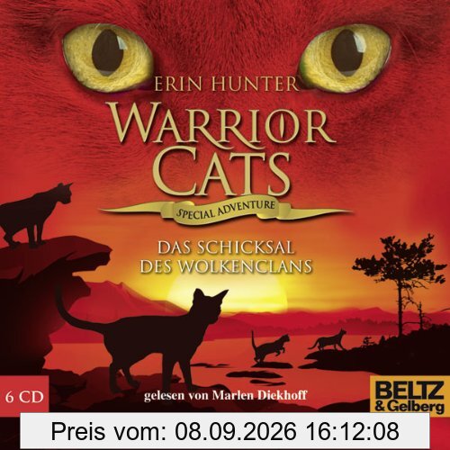 Warrior Cats - Special Adventure. Das Schicksal des WolkenClans: Gelesen von Marlen Diekhoff, 6 CDs in der Multibox, 7 Std. 49 Min. (Beltz & Gelberg - Hörbuch)