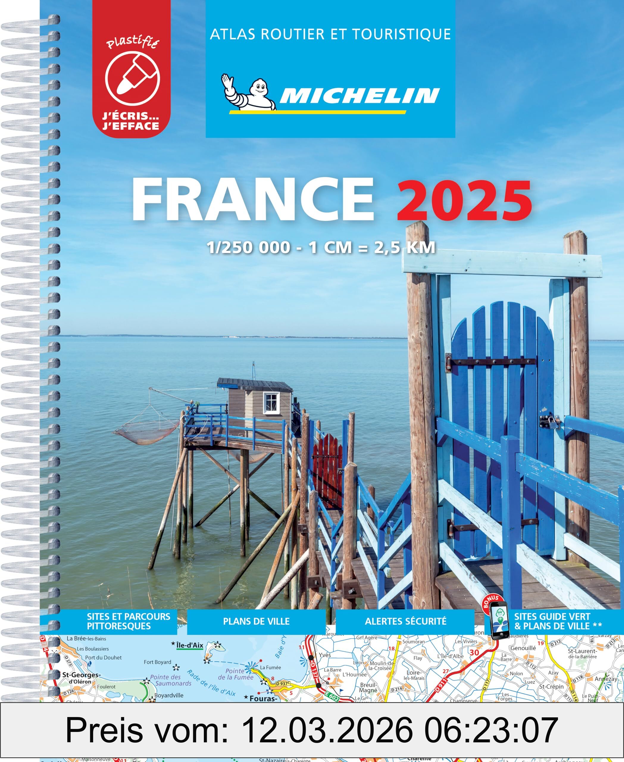 Michelin France 2025 , Atlas Routier Et Touristique , Plastifié