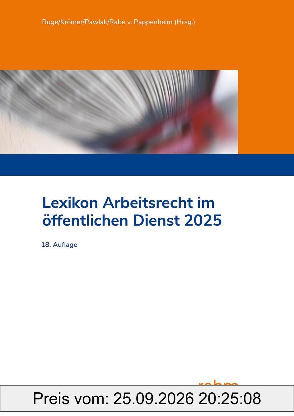 Lexikon Arbeitsrecht im öffentlichen Dienst 2025