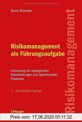 Binding : Gebundene Ausgabe, Edition : 4., aktualisierte, Label : Haupt Verlag, Publisher : Haupt Verlag, medium : Gebundene Ausgabe, numberOfPages : 292, publicationDate : 2016-07-11, releaseDate : 2016-07-11, authors : Bruno Brühwiler, languages : german, ISBN : 3258079633