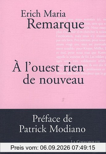 A l'Ouest rien de nouveau