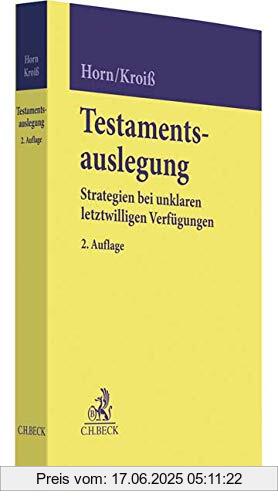 Binding : Gebundene Ausgabe, Edition : 2, Label : C.H.Beck, Publisher : C.H.Beck, medium : Gebundene Ausgabe, numberOfPages : 442, publicationDate : 2019-03-20, authors : Claus-Henrik Horn, Ludwig Kroiß, Bernhard Schmid, ISBN : 3406731902