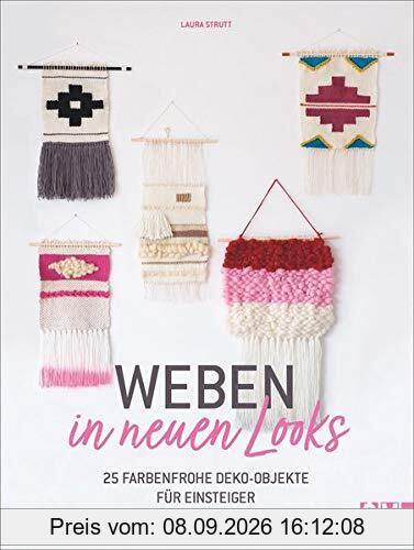 Weben in neuen Looks – 25 farbenfrohe Deko-Objekte für Einsteiger. Jedes Projekt mit Vollfarben-Diagramm und Schritt-für-Schritt-Anleitungen. Verschiedene Webtechniken sind detailliert beschrieben.