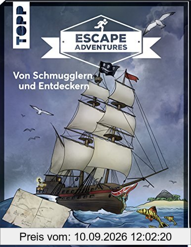 Escape Adventures – Von Schmugglern und Entdeckern: Das ultimative Escape-Room-Erlebnis jetzt auch als Buch! Mit XXL-Mystery-Map für 1-4 Spieler. 90 Minuten Spielzeit