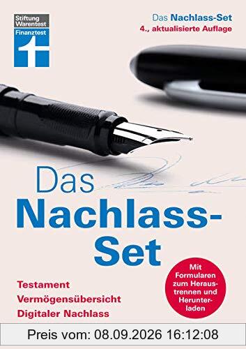Das Nachlass-Set : aktualisierte Auflage 2021: Testament, Vermögensübersicht, Digitaler Nachlass, Bestattungsverfügung