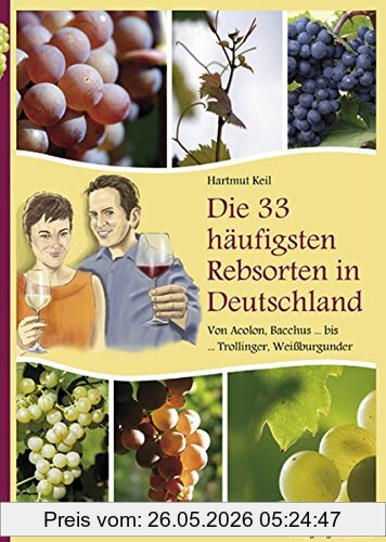 Hartmut Keil Die 33 Häufigsten Rebsorten In Deutschland, Von Acolon, Bacchus ... Bis ... Trollinger, Weißburgunder