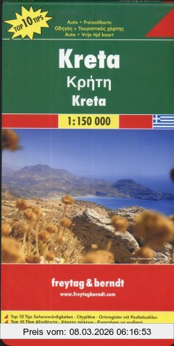 Freytag-Berndt und Artaria Kg Freytag Berndt Autokarten, Kreta - Maßstab 1, 150 000, Top 10 Tips Sehenswürdigkeiten. Top Citypläne. Ortsiregister Mit Postleitzahlen