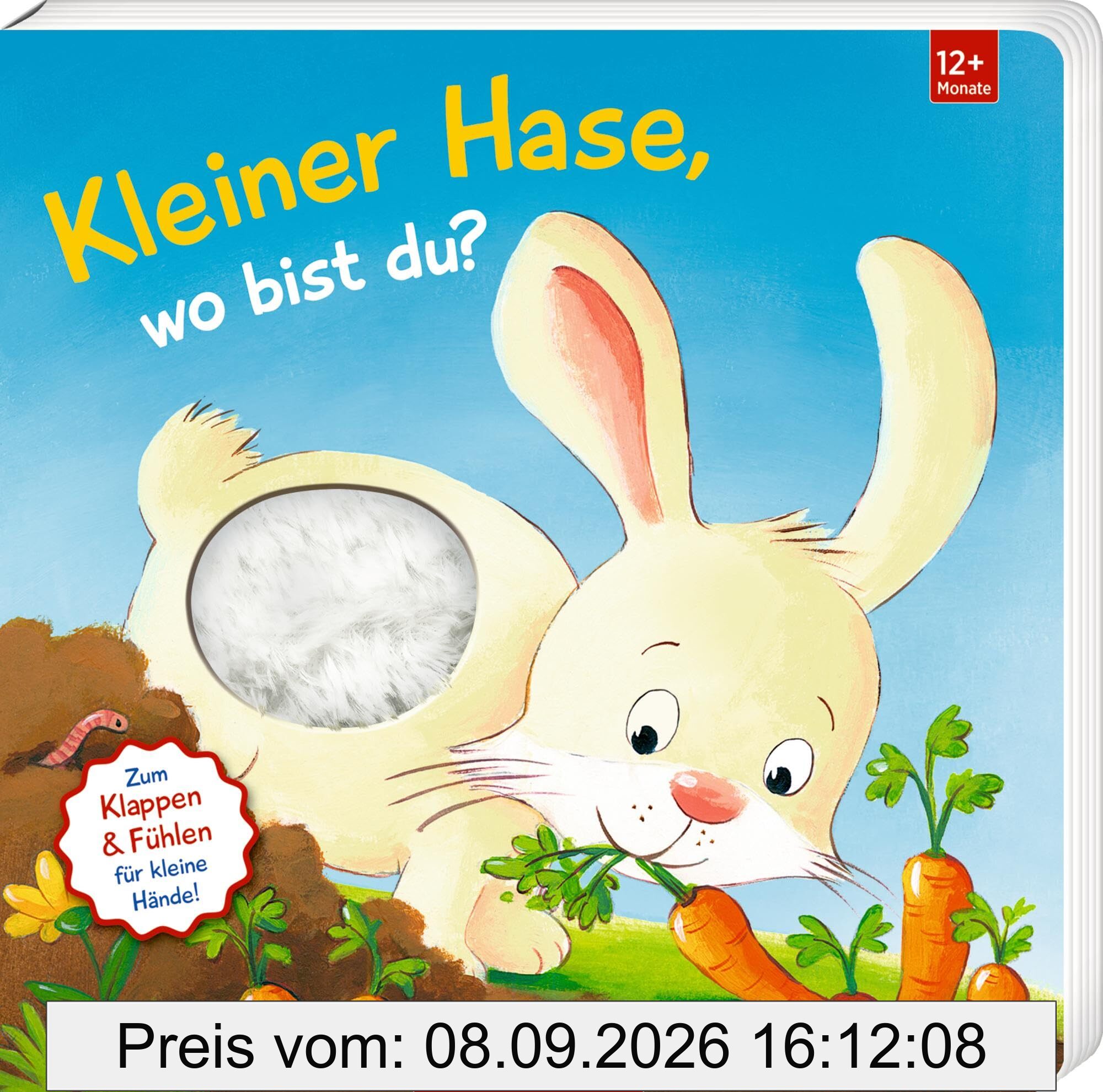 Mein erstes Guckloch-Fühlbuch: Kleiner Hase, wo bist du?: Mit Fühlteilen und großen Klappen: Fühlbuch mit großen Klappen für Kinder ab 12 Monate (Fühlen und die Welt begreifen)