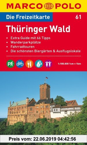 Gebr. - MARCO POLO Freizeitkarte Thüringer Wald 1:100.000: Extra Guide mit 66 Tipps, Wanderparkpläötze, Fahrradtouren, Die schönsten Biergärten & Ausf