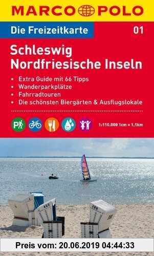 Gebr. - MARCO POLO Freizeitkarte Schleswig, Nordfriesische Inseln 1:110.000