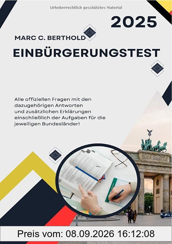 Einbürgerungstest 2025 - Alle Fragen mit Antworten: DE