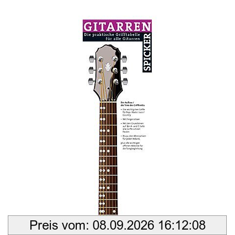 Gitarren Spicker: Die praktische Grifftabelle für alle Gitarren. Gitarre.