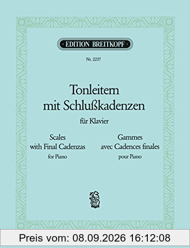 Tonleitern mit Schlusskadenzen für Klavier (EB 2237)