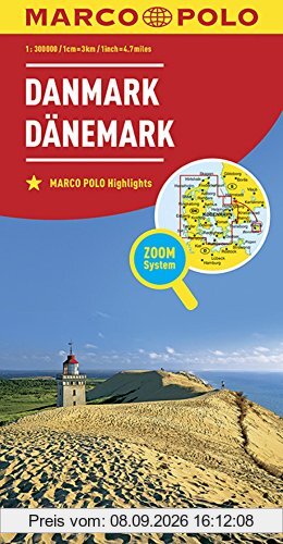 MARCO POLO Länderkarte Dänemark 1:300 000 (MARCO POLO Länderkarten)