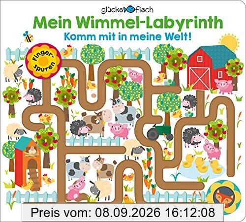 Glücksfisch: Mein Wimmel-Labyrinth: Komm mit in meine Welt!: Fingerspurenbuch ab 2 Jahren