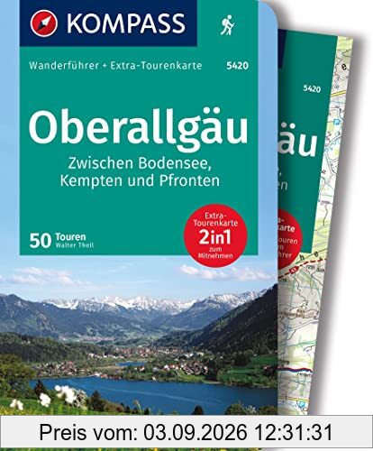 KOMPASS Wanderführer Oberallgäu, 50 Touren: mit Extra-Tourenkarte, GPX-Daten zum Download