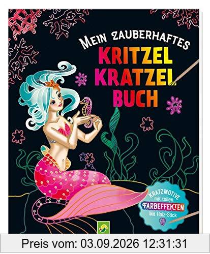 Mein zauberhaftes Kritzel-Kratzel-Buch: Kratzmotive mit tollen Farbeffekten - Mit Holz-Stick