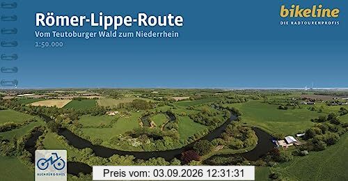 Römer-Lippe-Route: Vom Teutoburger Wald zum Niederrhein, 1:50.000, 297 km, GPS-Tracks Download, LiveUpdate (Bikeline Radtourenbücher)
