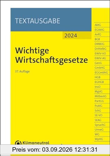 Wichtige Wirtschaftsgesetze (NWB Textausgabe)