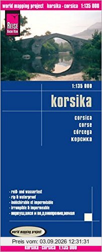 Reise Know-How Landkarte Korsika (1:135.000): world mapping project