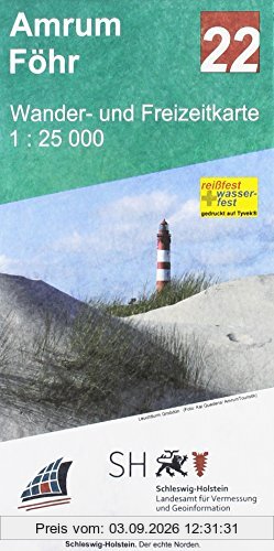 Amrum - Föhr: Wander- und Freizeitkarte 1:25 000