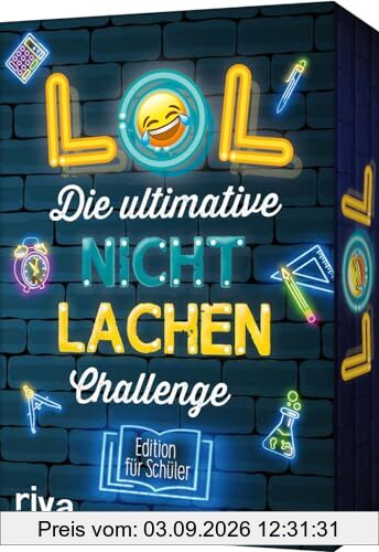 LOL – Die ultimative Nicht-lachen-Challenge – Edition für Schüler: Mit den besten Witzen, Flachwitzen, Scherzfragen. Partyspiel für Kindergeburtstage. Ab 8 Jahren