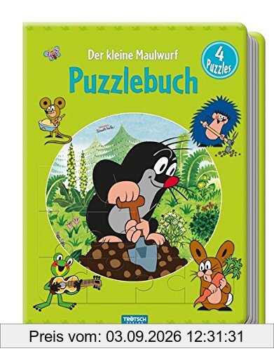 Puzzlebuch Der kleine Maulwurf: 4 Puzzles