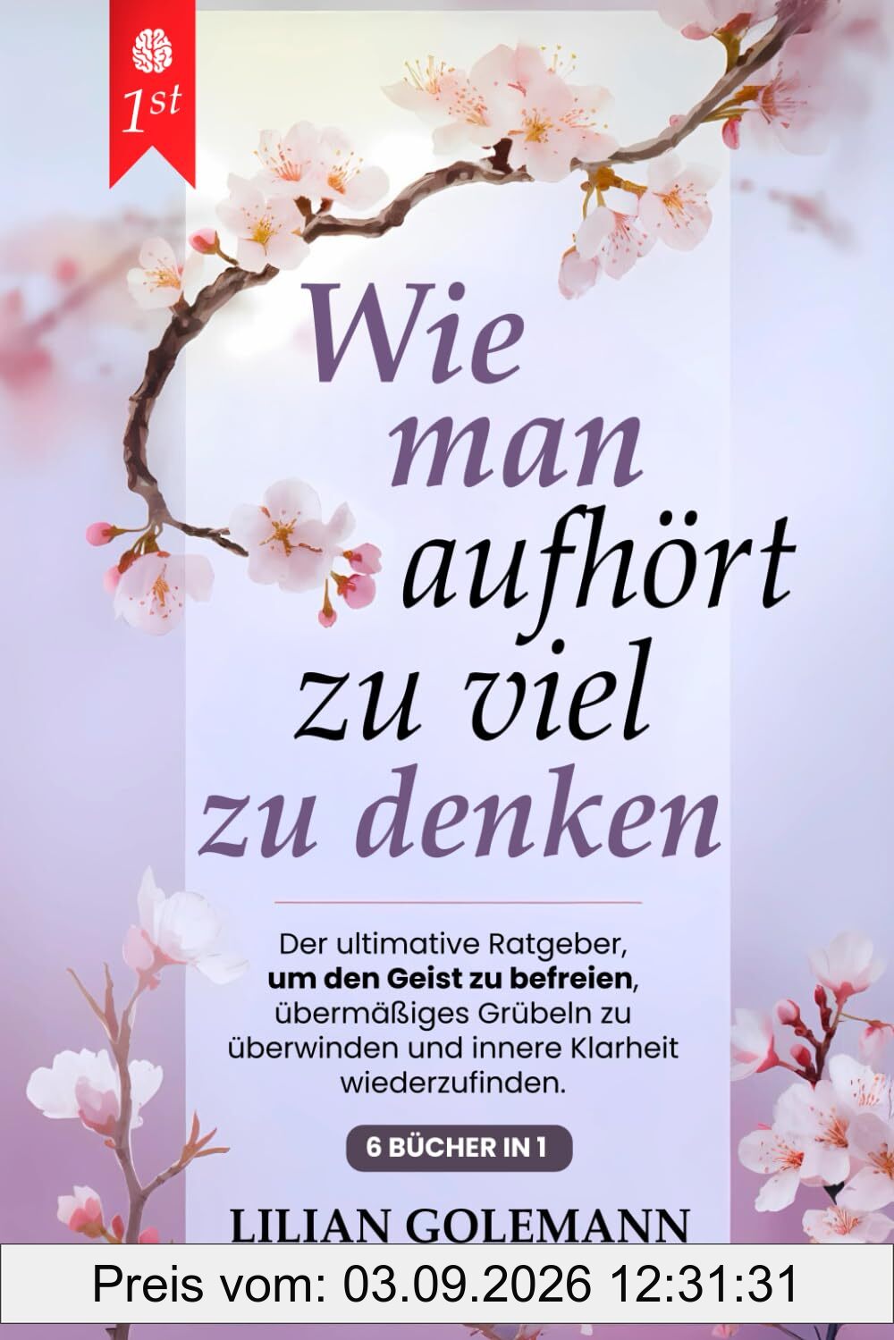 WIE MAN AUFHÖRT, ZU VIEL ZU DENKEN: 6 BÜCHER IN 1 Grübeln beenden, innere Ruhe finden, positiv denken – Überwinden Sie Ängste, Stress und negative Gedanken, und leben Sie bewusst im Jetzt. MIT HÖRBUCH