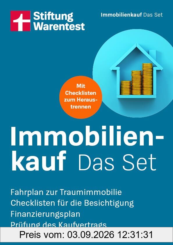 Immobilienkauf - Das Set - Von der Suche bis zum Eigentumsübergang: Fahrplan zur Traumimmobilie, Checklisten für die Besichtigung, Finanzierungsplan, Prüfung des Kaufvertrags