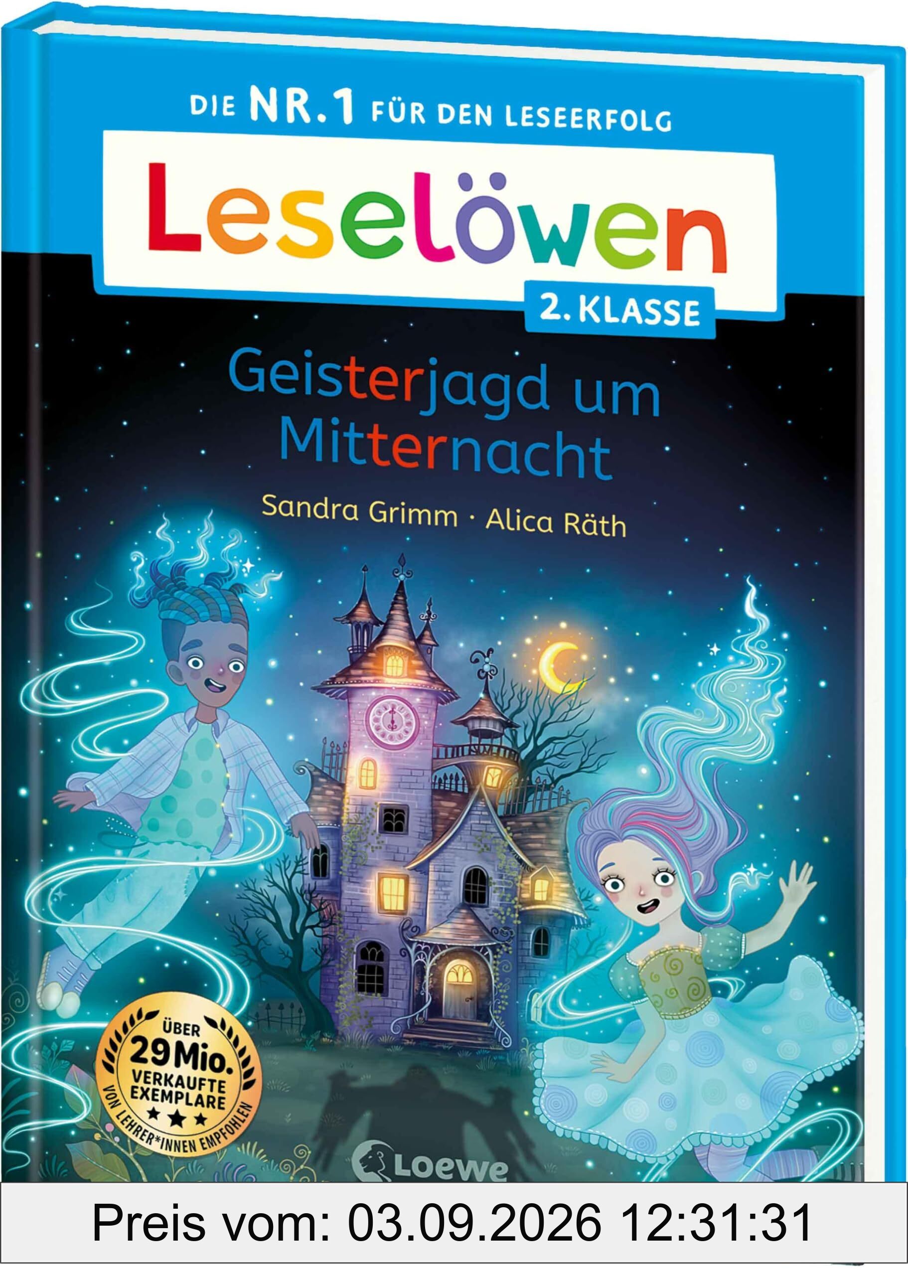 Leselöwen 2. Klasse - Geisterjagd um Mitternacht: Die Nr. 1 für den Leseerfolg - Mit Leselernschrift ABeZeh - Erstlesebuch für Kinder ab 7 Jahren