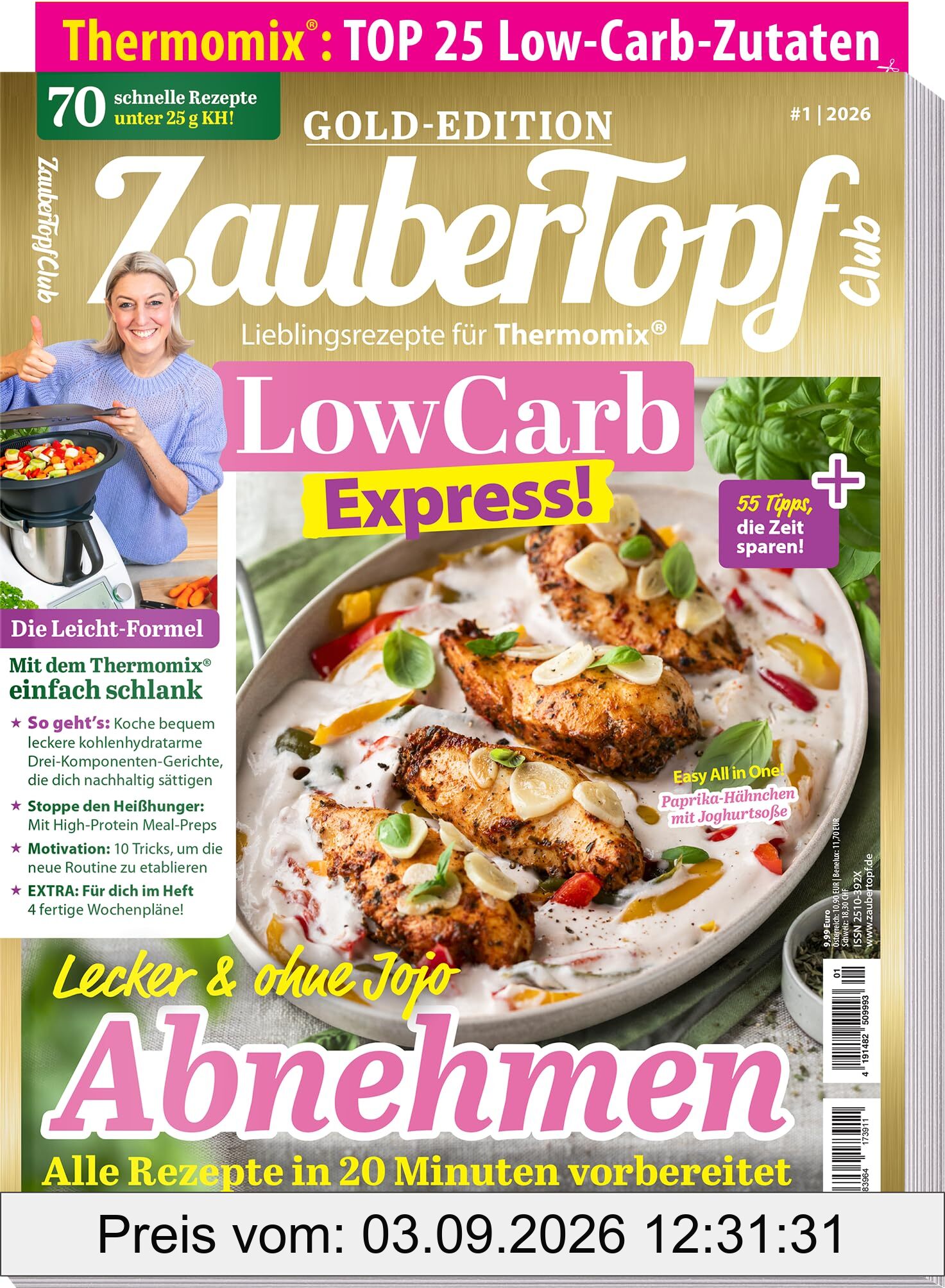 Mein Zaubertopf Gold Edition 01/26 - Low Carb Express - 20 Minuten Rezepte zum Abnehmen